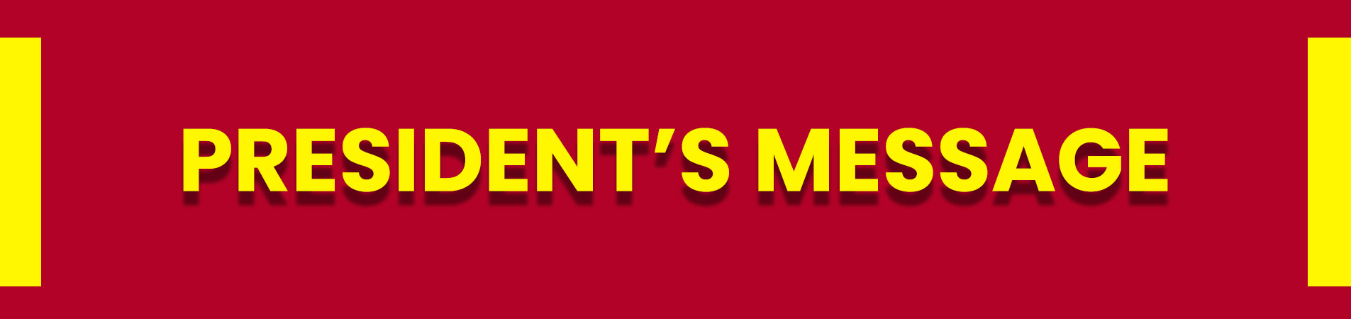 PRESIDENT banner